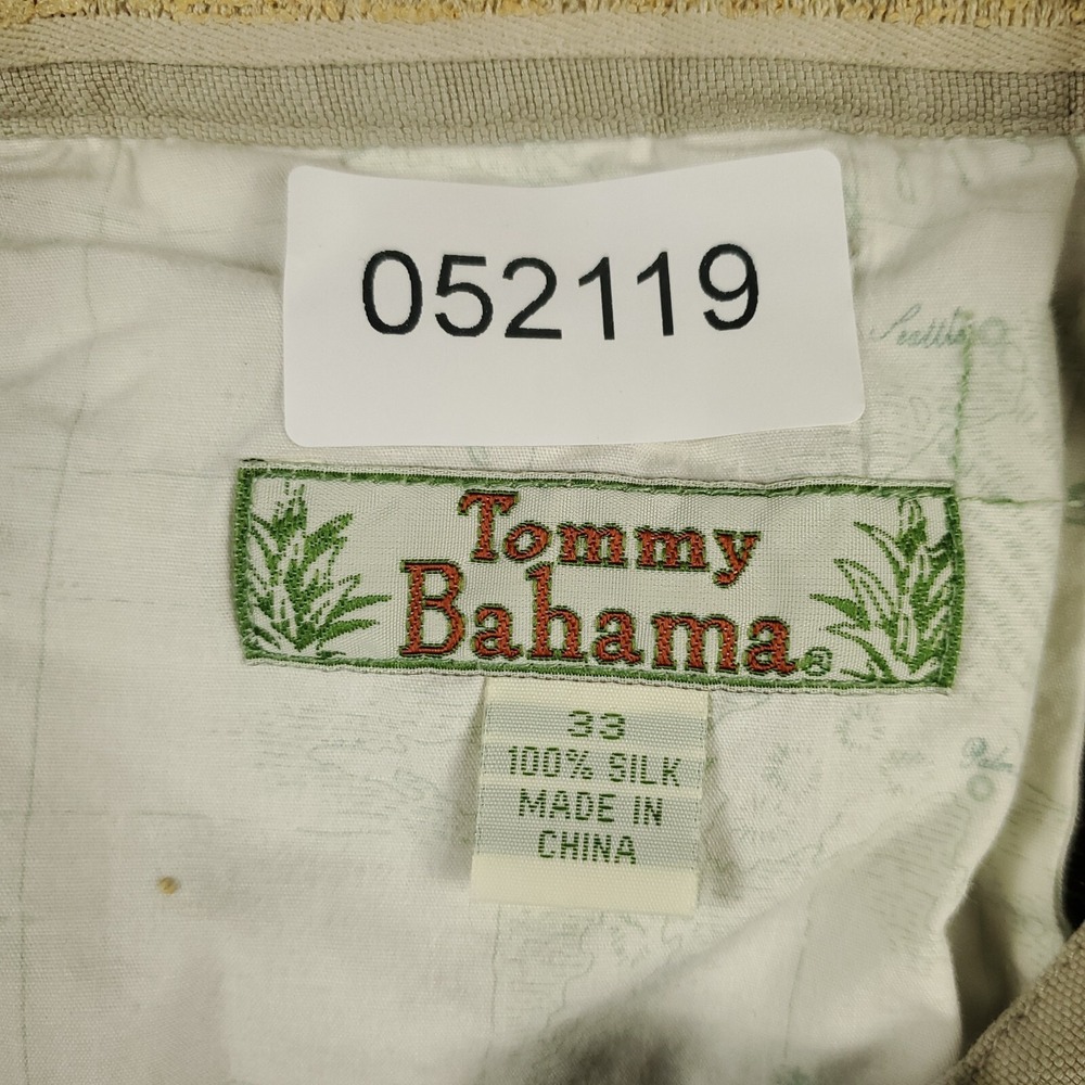 Tommy Bahama Shorts Mens Size 33 Beige Silk Casual Pleated Chino - Picture 8 of 8